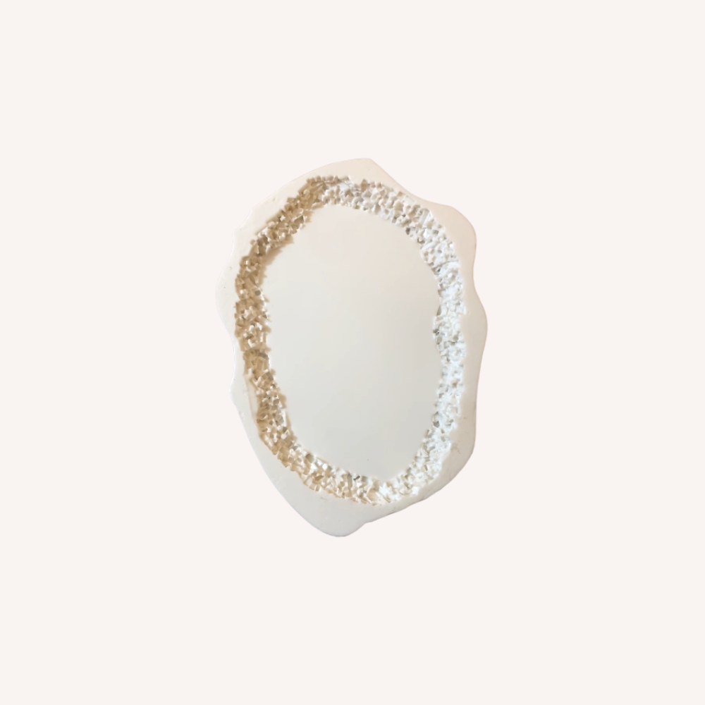 Crystal Edged Oval Tray